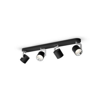 Lámpara De Techo Led  Byrl 4x4,3w 4 Focos   Negro