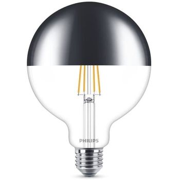 Philips Led Globo Filamento Plata Cap 8 Equivalente 50w E27 - Claro Blanco Cálido Variador Comp