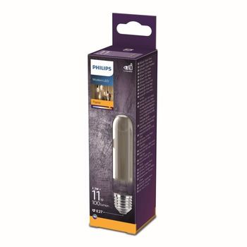 Bombilla Led Tubo 11w E27 Ahumado Blanco Cálido Philips