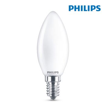 Pack 4 Unids - Bombilla Vela Led E14 4,3w 470lm 2.700k Luz Calida Philips - Neoferr..