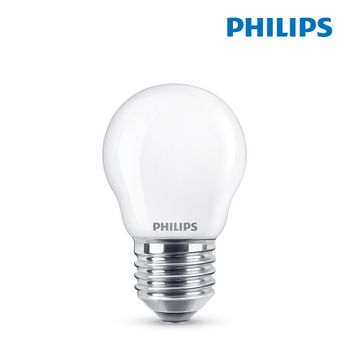 Pack 4 Unids - Bombilla Esferica Led E27 4,3w 470lm 2.700k Luz Calida Philips - Neoferr..