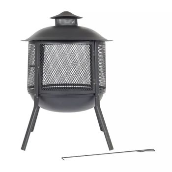 Chimenea Redonda Kansas Acero Negro 85019 Redfire