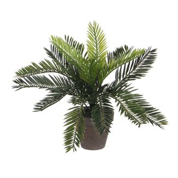 Palmera Sago (cyca Revoluta) Pvc Con Maceta Gris 33x11.5cm