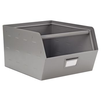 Caja De Almacenaje Original Metal Plateado Kidsdepot