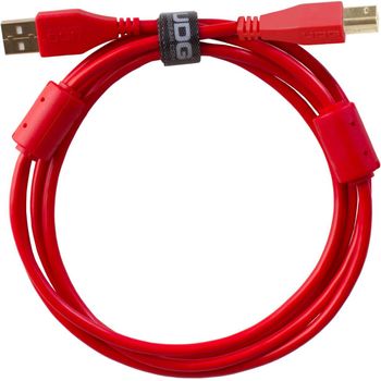 Udg Ultimate Usb 2.0 A-b Rojo Conec. Recto 3m