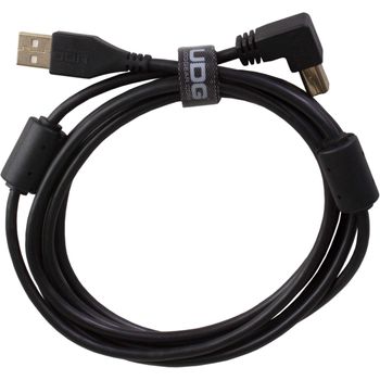 Udg Ultimate Usb 2.0 A-b Negro Conec. Ángulo 1m