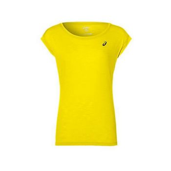Camiseta Deportiva De Manga Corta Asics Layering Top Mujer Amarillo