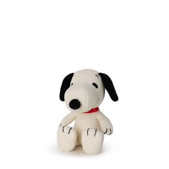 Snoopy Sentado En Pana Crema 12 Cm