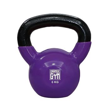 Kettlebell De Vinilo 6 Kg Morado Orange Gym