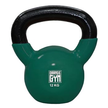 Kettlebell De Vinilo 12 Kg Verde Oscuro Orange Gym