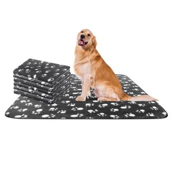 Manta Para Perros 120x100cm Negro 6 Piezas-nobelza