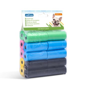 Paquete con 6 rollos de Bolsas para popo de perro - 6 colors GENERICO