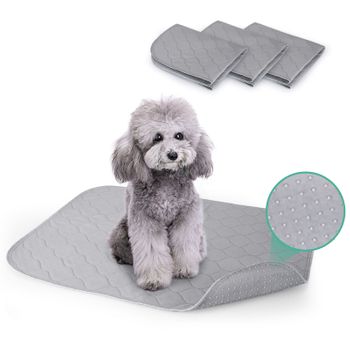 Empapadores Para Perros Lavables 60x45cm, Paquete De 3 Gris-nobelza