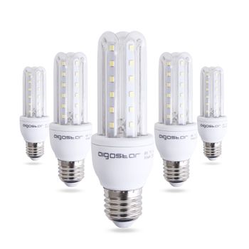 9 W Bombilla Led B5 T3 3u, E27, 360°, 6400k, Pack De 5, Aigostar