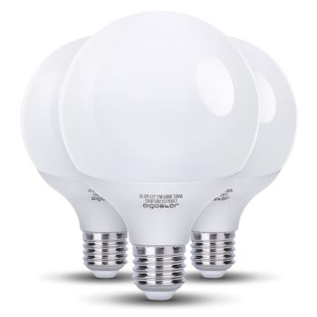 Bombilla Led E27 G95 Globo 15w, 6500k, 3 Unidades, Aigostar