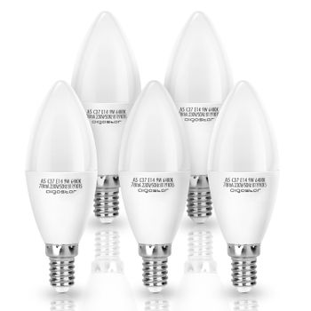 BOMBILLA LED B5 T3 2U / 6W E14 LUZ BLANCA 6400K (PACK 5 UNIDADES)