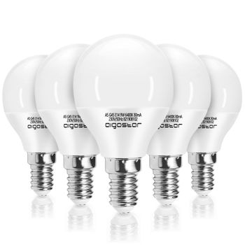 Bombilla Led E14 9w (equivalente A 55w), 6500k, 5 Unidades, Aigostar