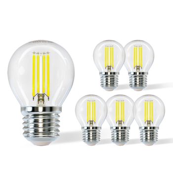 Bombilla Led Filamento E27, 6w, 6500k, Pack De 5 Unidades, Aigostar