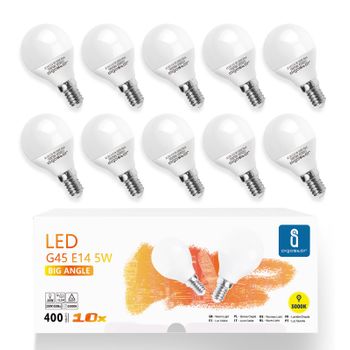 Bombilla Led E14, 7w, 3000k, G45,pack De 5 Aigostar con Ofertas en  Carrefour