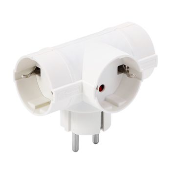 Bematik - Multiplicador Adaptador De Clavija Enchufe Schuko Triple Blanco  Con Interruptor Ia08700 con Ofertas en Carrefour