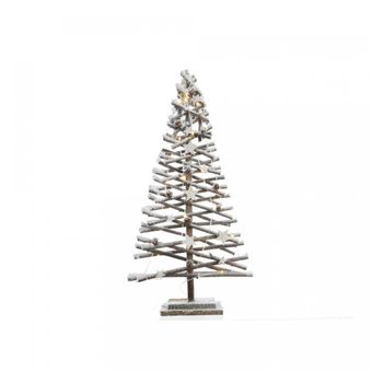 Arbol De Rattan Micro Led Efecto Nevado 80cm