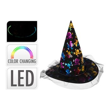 Sombrero De Bruja Halloween Con Led