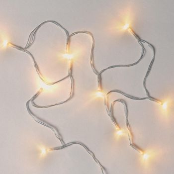 Guirnalda Cable Led Batería 1m Blanco Cálido Con Temporizador Blanco Cálido 2700k