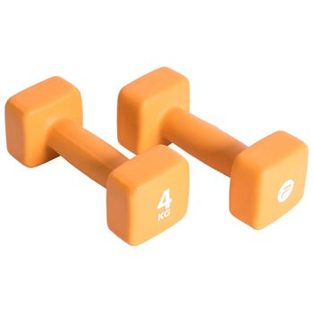 Juego De Mancuernas De Neopreno Naranja 2x4 Kg Pure2improve