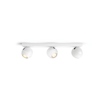 Lámpara De Techo White Ambiance 3 Focos Gu10  Hue Buckram   Blanco