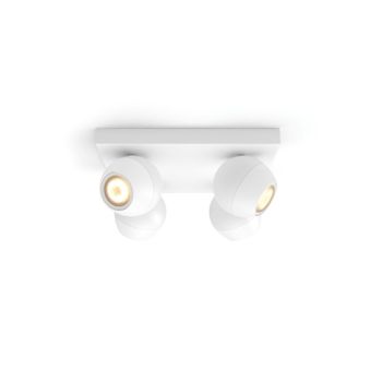 Lámpara De Techo White Ambiance 4 Focos Gu10  Hue Buckram   Blanco