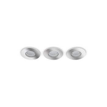 Pack 3 Focos Downlight White Ambiance Gu10  Hue Adore Corte Ø70 Mm   Cromado