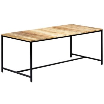 Mesa De Comedor Madera Maciza De Mango Rugoso 180x90x75 Cm Vidaxl