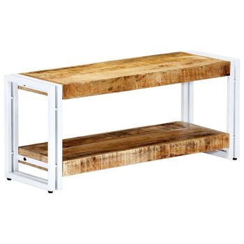 Mueble Para Tv De Madera Maciza De Mango 90x30x40 Cm Vidaxl