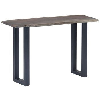 Mesa Consola 115x35x76 Cm Madera Maciza De Acacia Y Hierro Gris Vidaxl