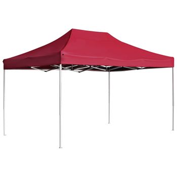 Carpa Plegable Profesional De Aluminio Rojo Vino Tinto 4,5x3m Vidaxl