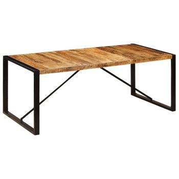 Mesa De Comedor De Madera Maciza De Mango 200x100x75 Cm Vidaxl