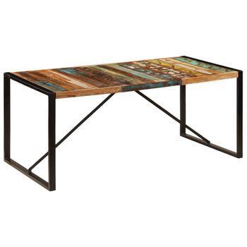 Mesa De Comedor De Madera Maciza Reciclada 180x90x75 Cm Vidaxl