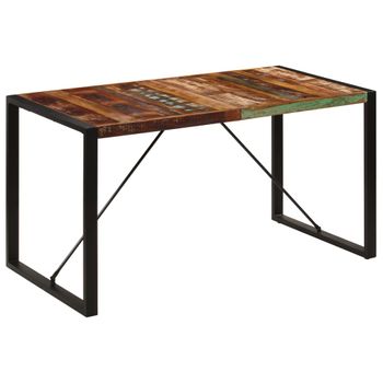 Mesa De Comedor De Madera Maciza Reciclada 140x70x75 Cm Vidaxl