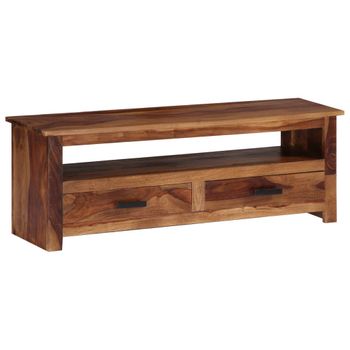 Mueble De Tv De Madera Maciza 118x30x40 Cm Vidaxl