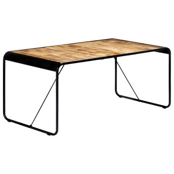 Mesa De Comedor Madera Maciza De Mango En Bruto 180x90x76 Cm Vidaxl