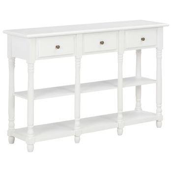 Mesa Consola De Mdf Blanca 120x30x76 Cm Vidaxl