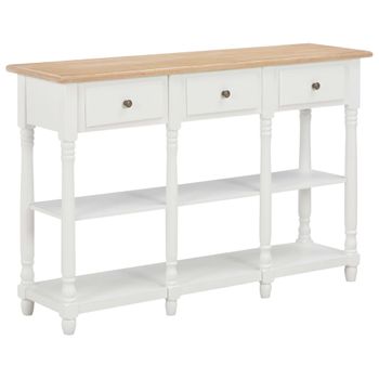 Mesa Consola De Mdf Blanca 120x30x76 Cm Vidaxl