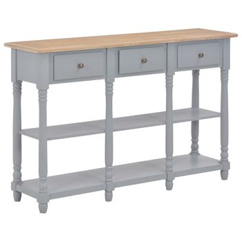 Mesa Consola De Mdf Gris 120x30x76 Cm Vidaxl