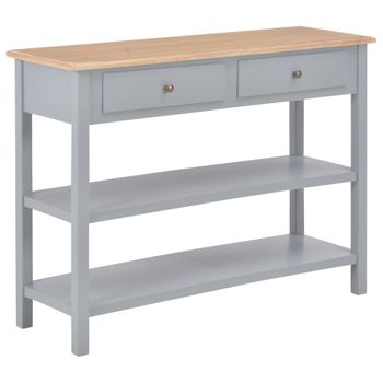 Aparador De Mdf 110x35x80 Cm Gris Vidaxl