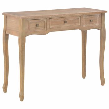 280047  Dressing Console Table With 3 Drawers Brown Vidaxl