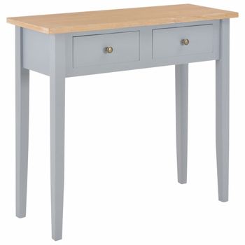 Mesa Consola Tocador De Madera Gris 79x30x74 Cm Vidaxl