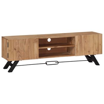 Mueble Para Tv Madera Maciza De Acacia 140x30x45 Cm Vidaxl