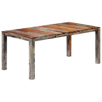 Mesa De Comedor De Madera Maciza De Sheesham Gris 180x90x76 Cm Vidaxl