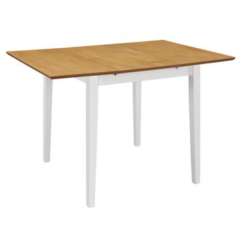 Mesa De Comedor Extensible Blanca (80-120)x80x74 Cm Mdf Vidaxl