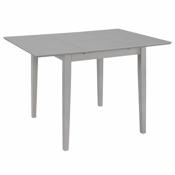 Mesa De Comedor Extensible Gris (80-120)x80x74 Cm Mdf Vidaxl